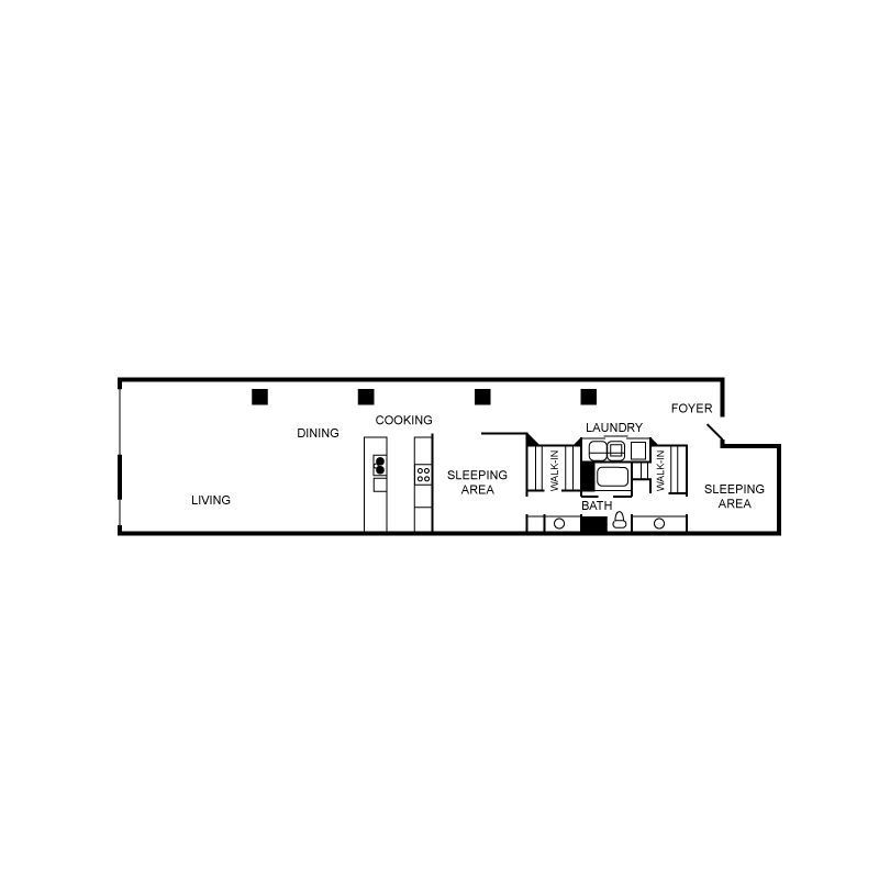 Floor plan layout diagram for b03